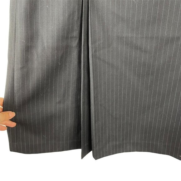 J. Crew Pleated pencil skirt size 10 navy white stripe - Picture 4 of 5